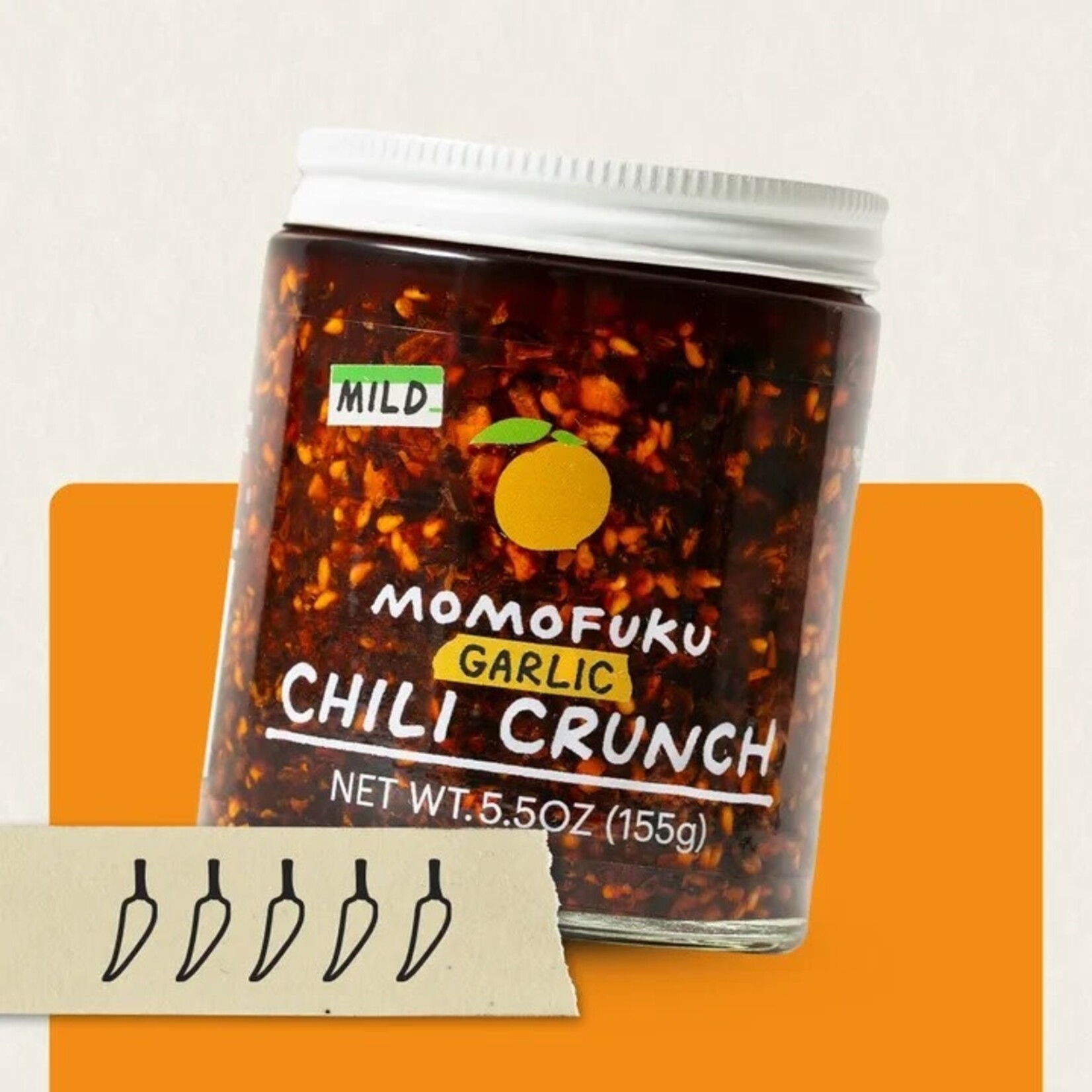 Momofuku Mild Garlic Chili Crunch | Chili Oil | Condiment | No Heat