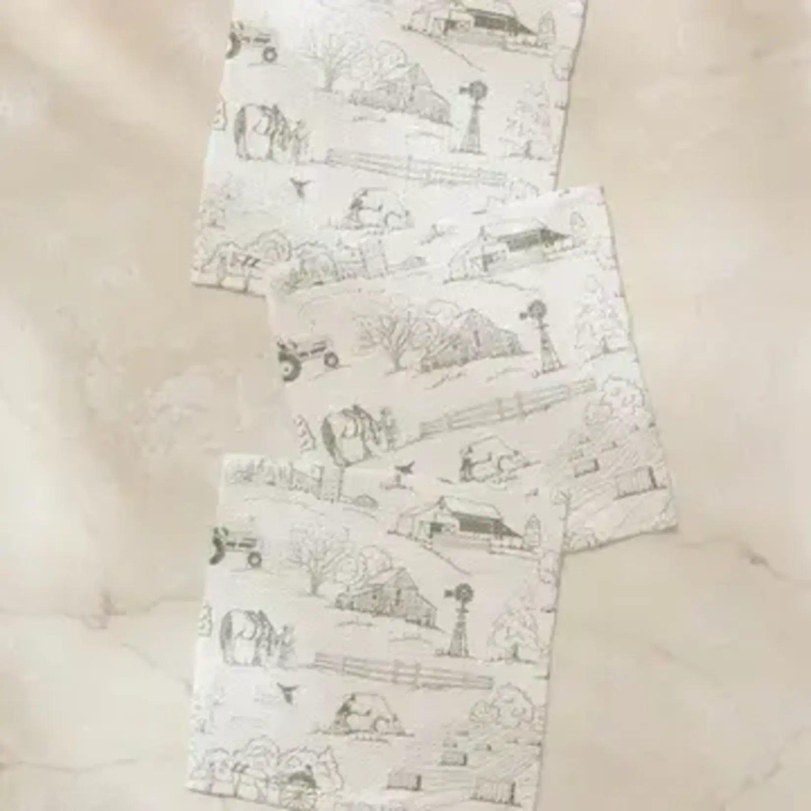 Geometry Farmyard Dishcloth Set