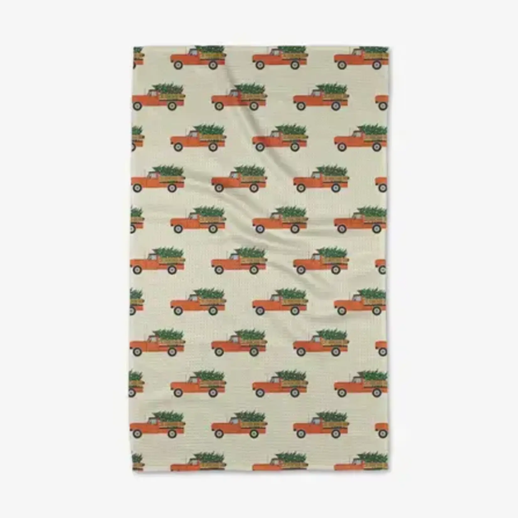 Geometry Christmas Ride Tea Towel