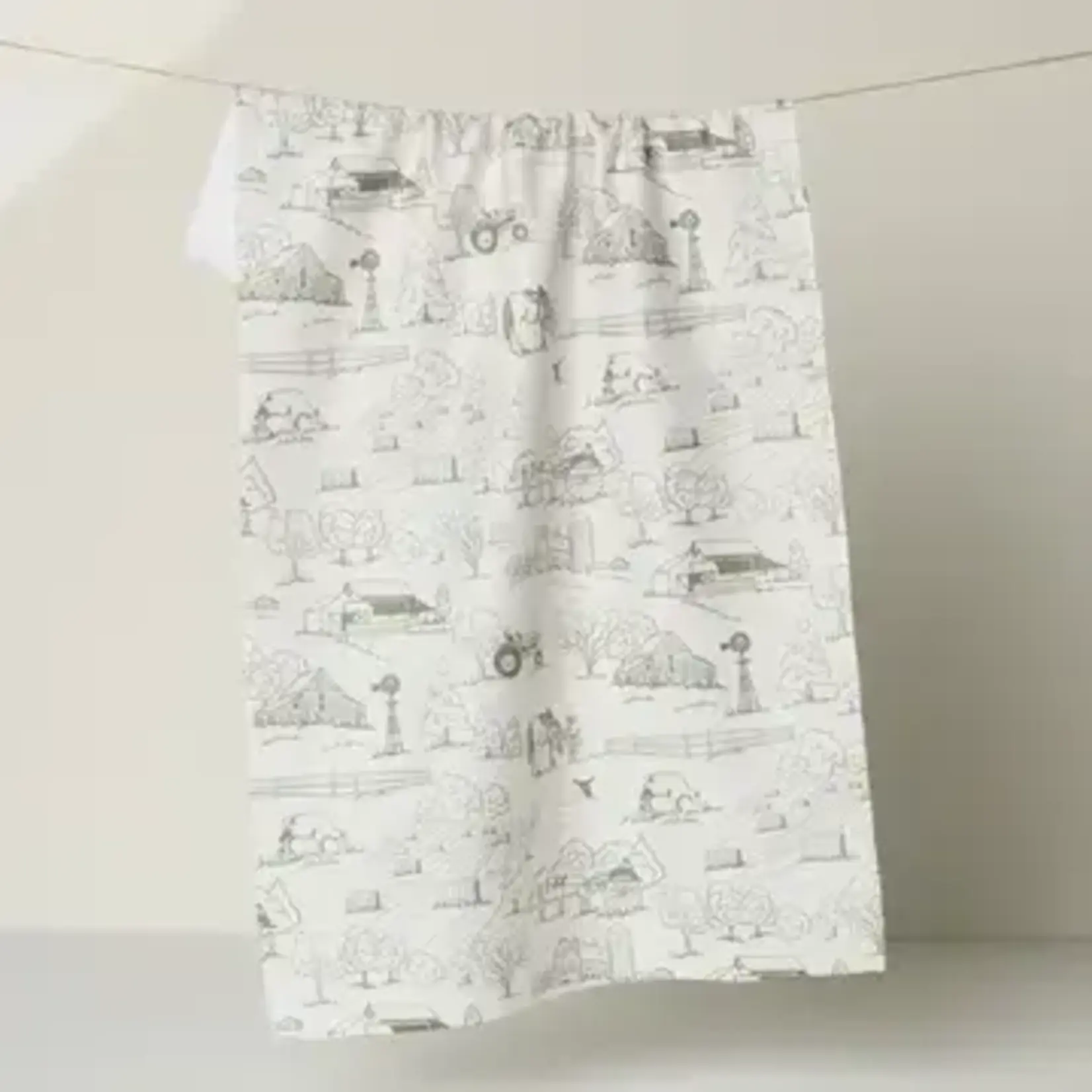 Geometry Farmyard Tea Towel