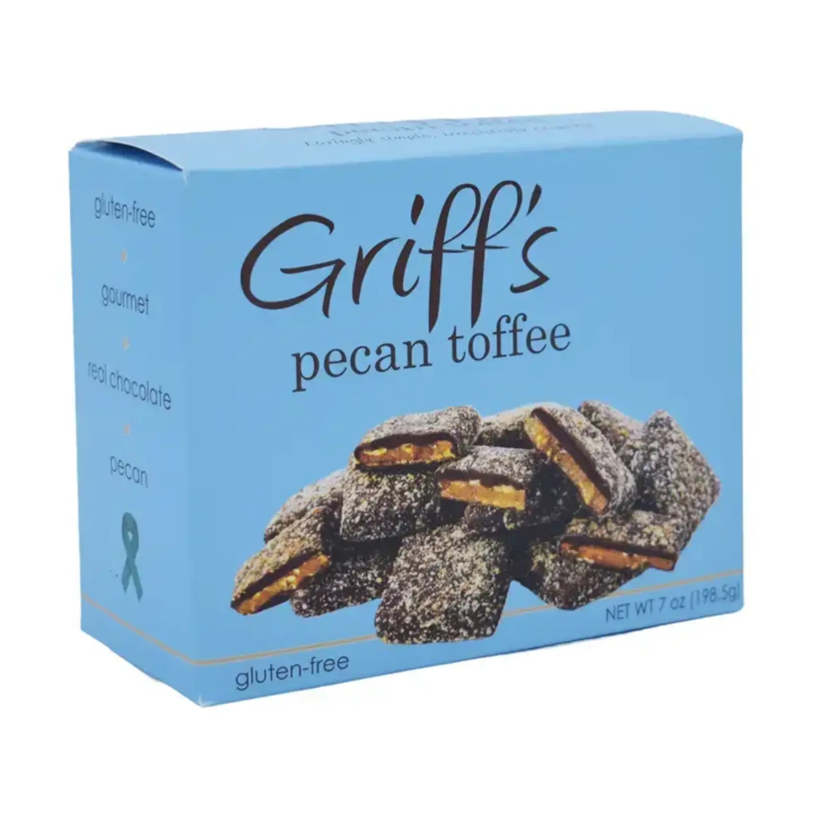 Griff's Toffee Griff's Pecan Toffee - 7oz Dark Chocolate Toffee