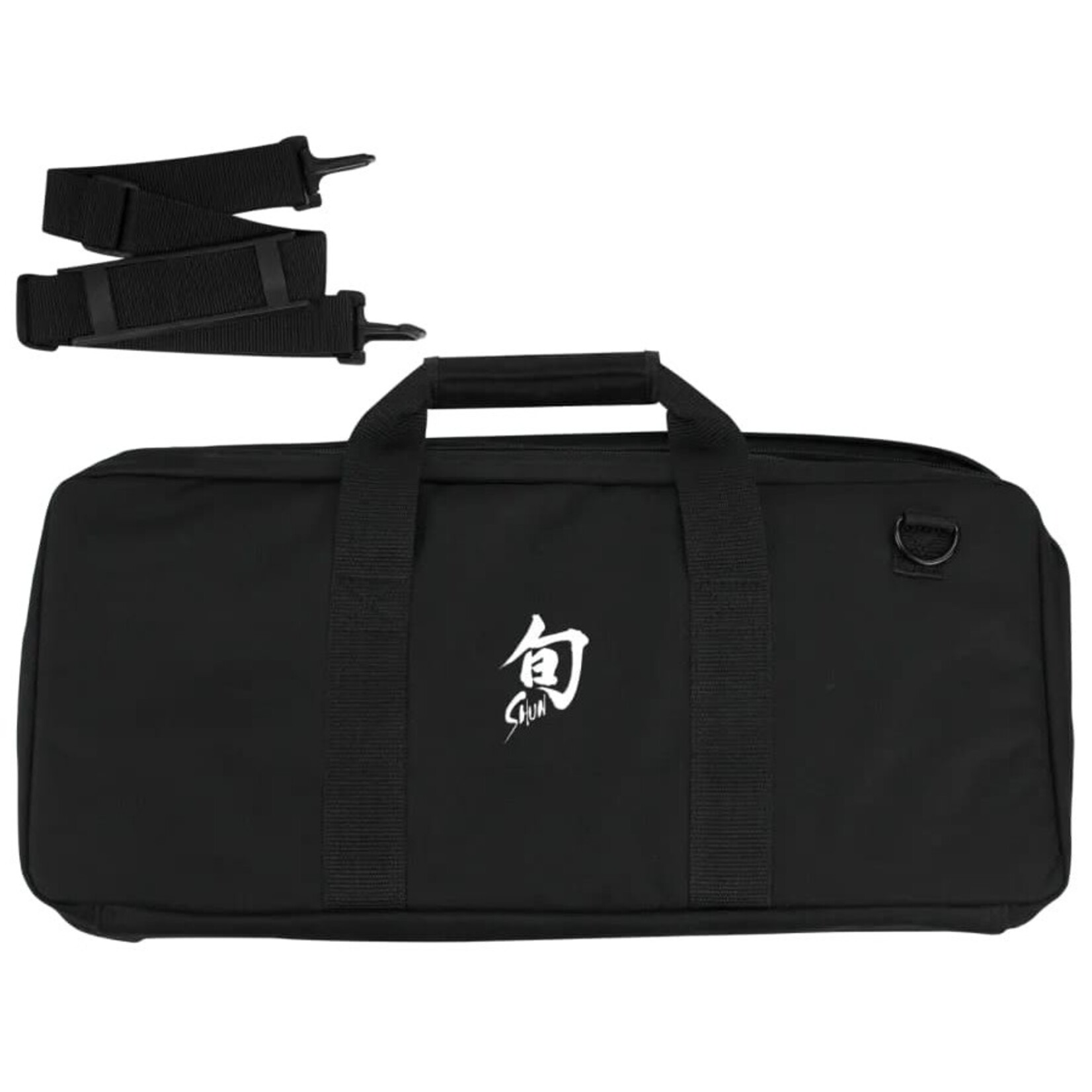Shun Knife Case: 20-Slot (Black w/ Shoulder Strap & White Shun Logo)