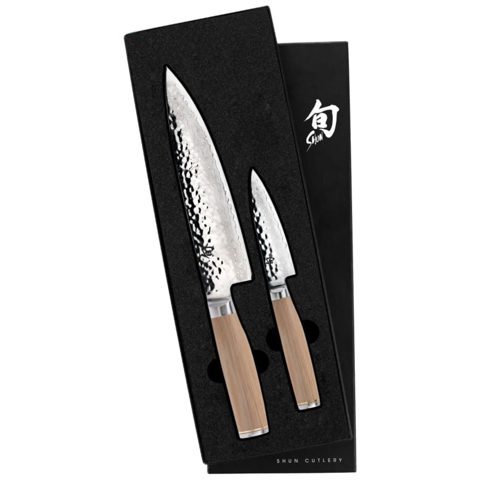 Shun Premier Blonde 2 Pc Starter Set: Paring 4" and Chef's 8" in a boxed set.