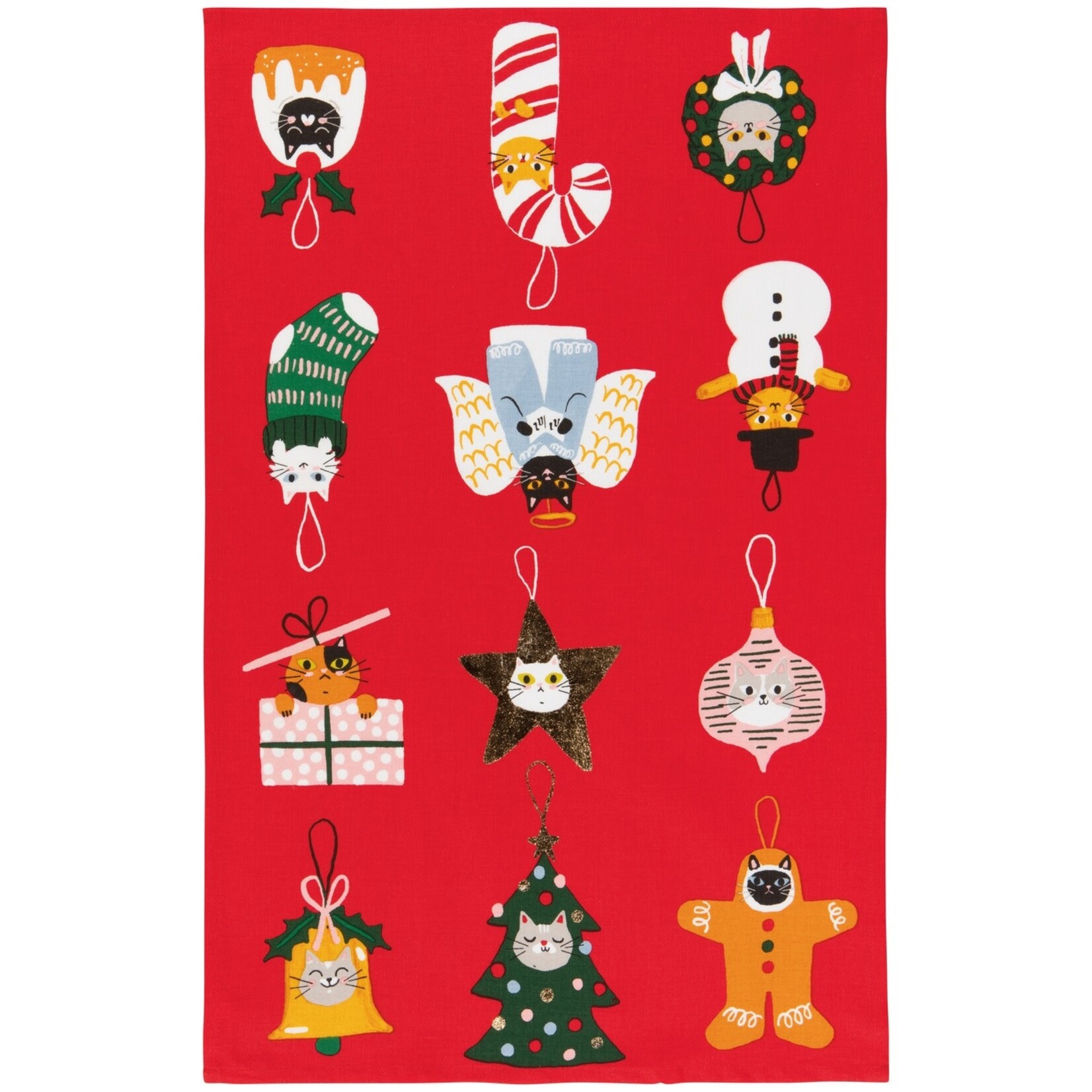 Danica Brands Dishtowel - Bauble Cats Christmas | Danica Brands