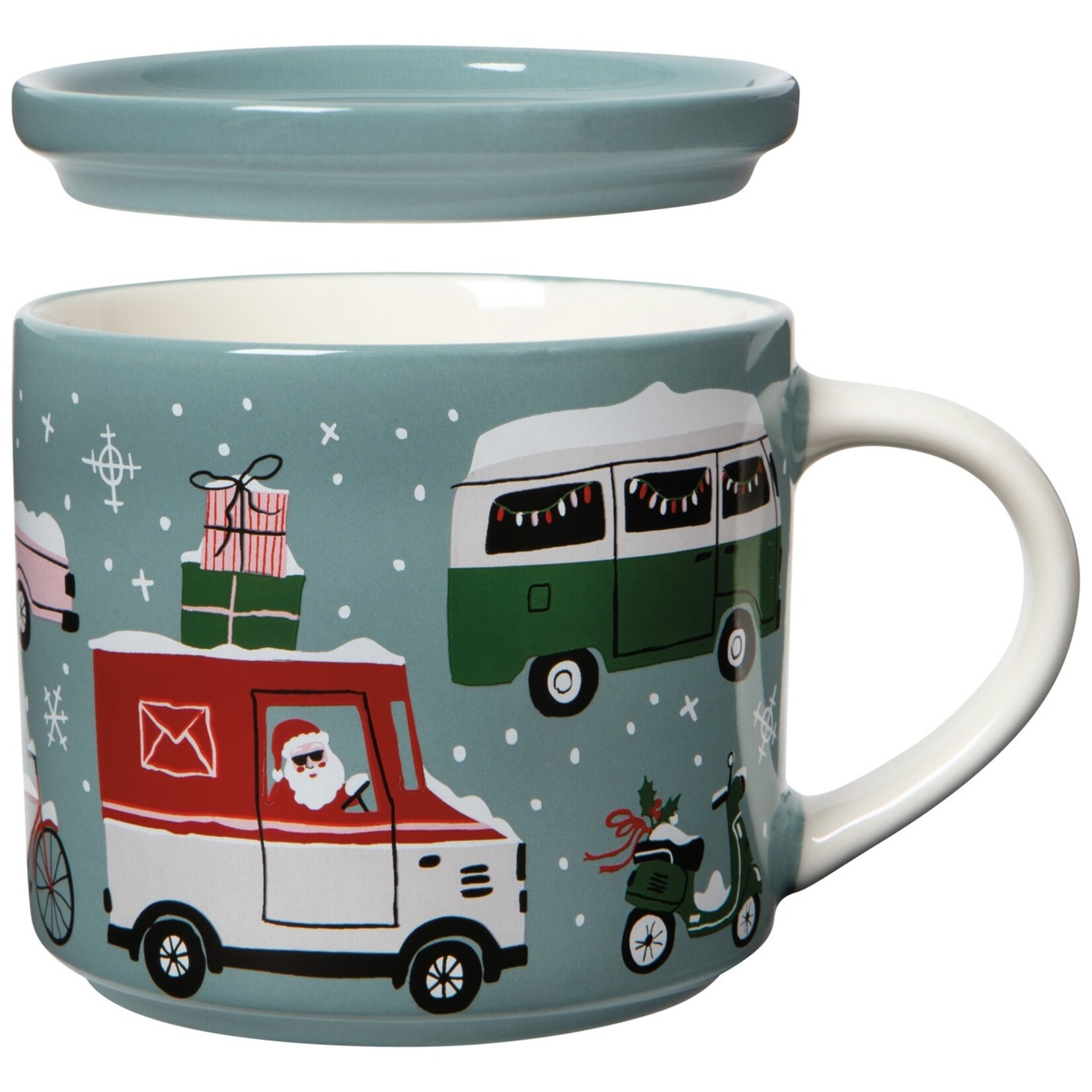 Danica Brands Mug with Lid - Holiday Traffic Christmas | Danica Brands