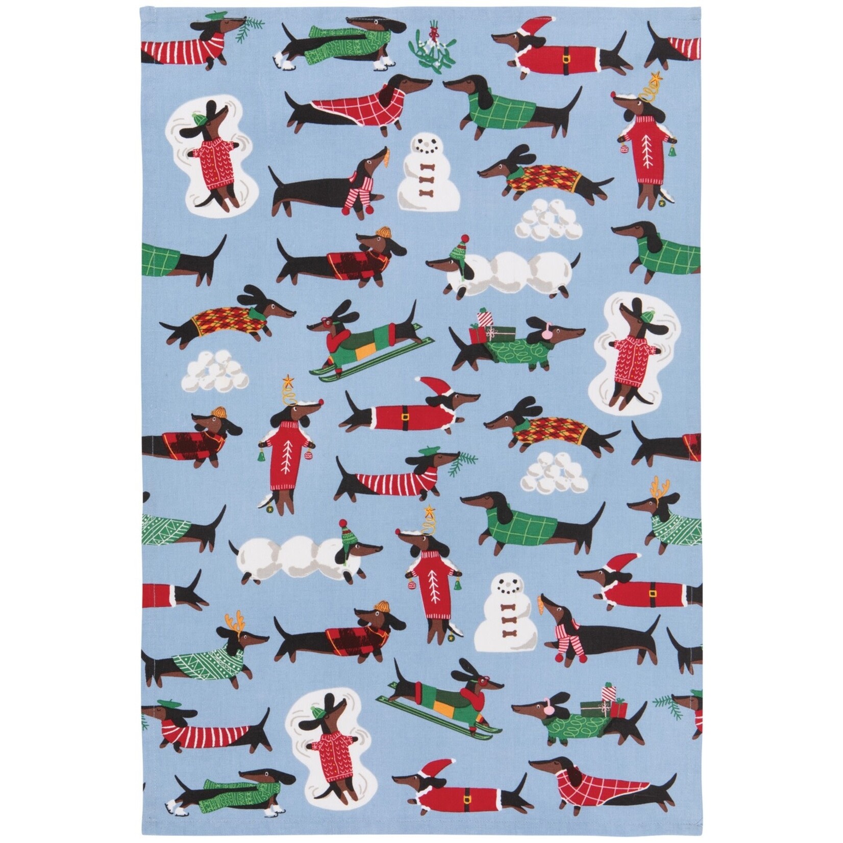 Danica Brands Dishtowel - Dashing Dachshunds Christmas | Danica Brands