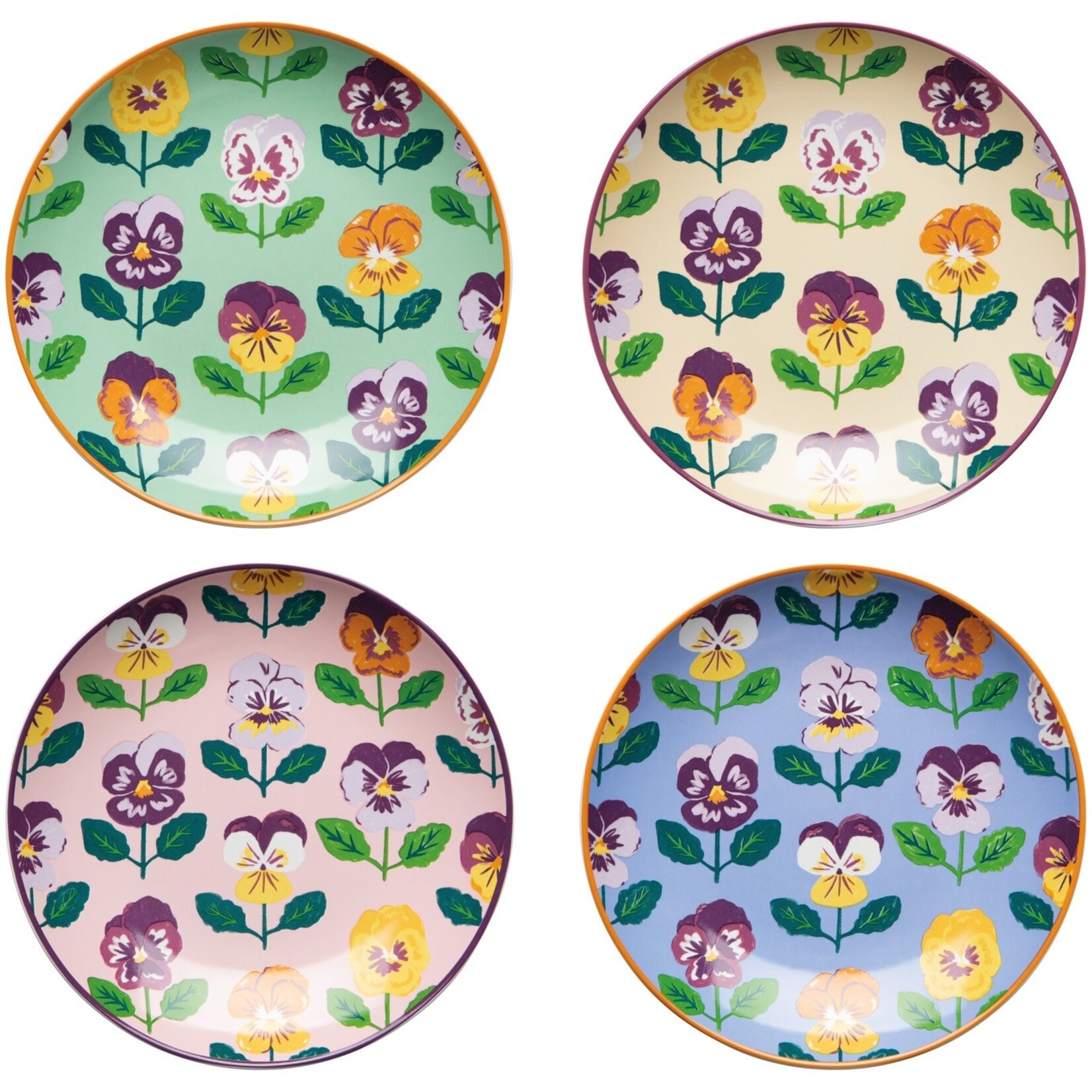 Danica Brands Set/4 - Appie Plates Pansy | Danica Brands