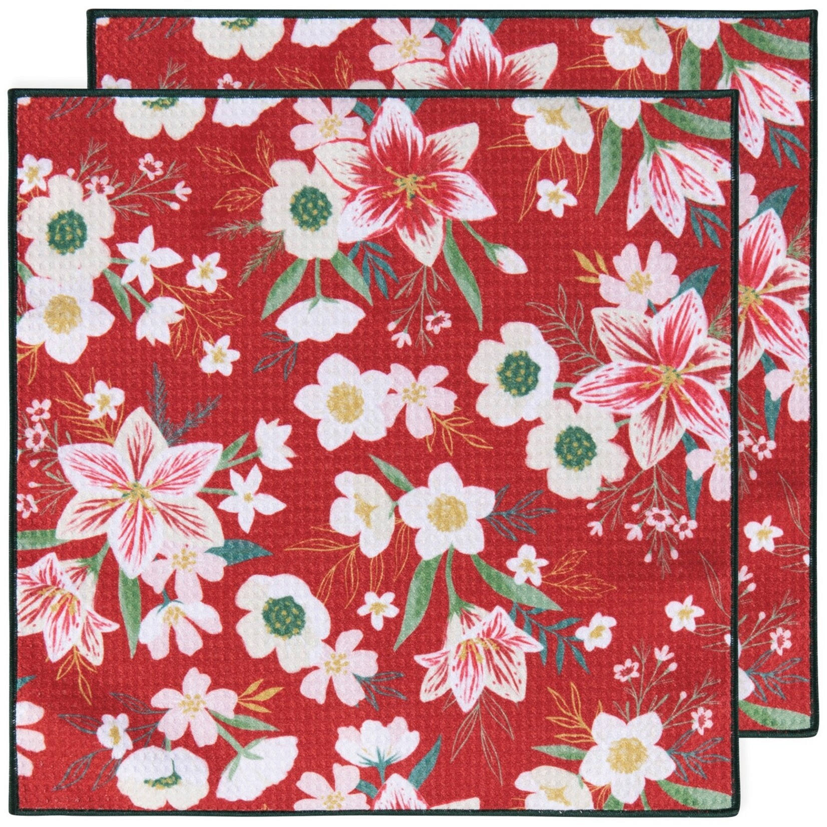 Danica Brands Recycled Microfibre Dishcloth - Amaryllis Christmas | Danica Brands