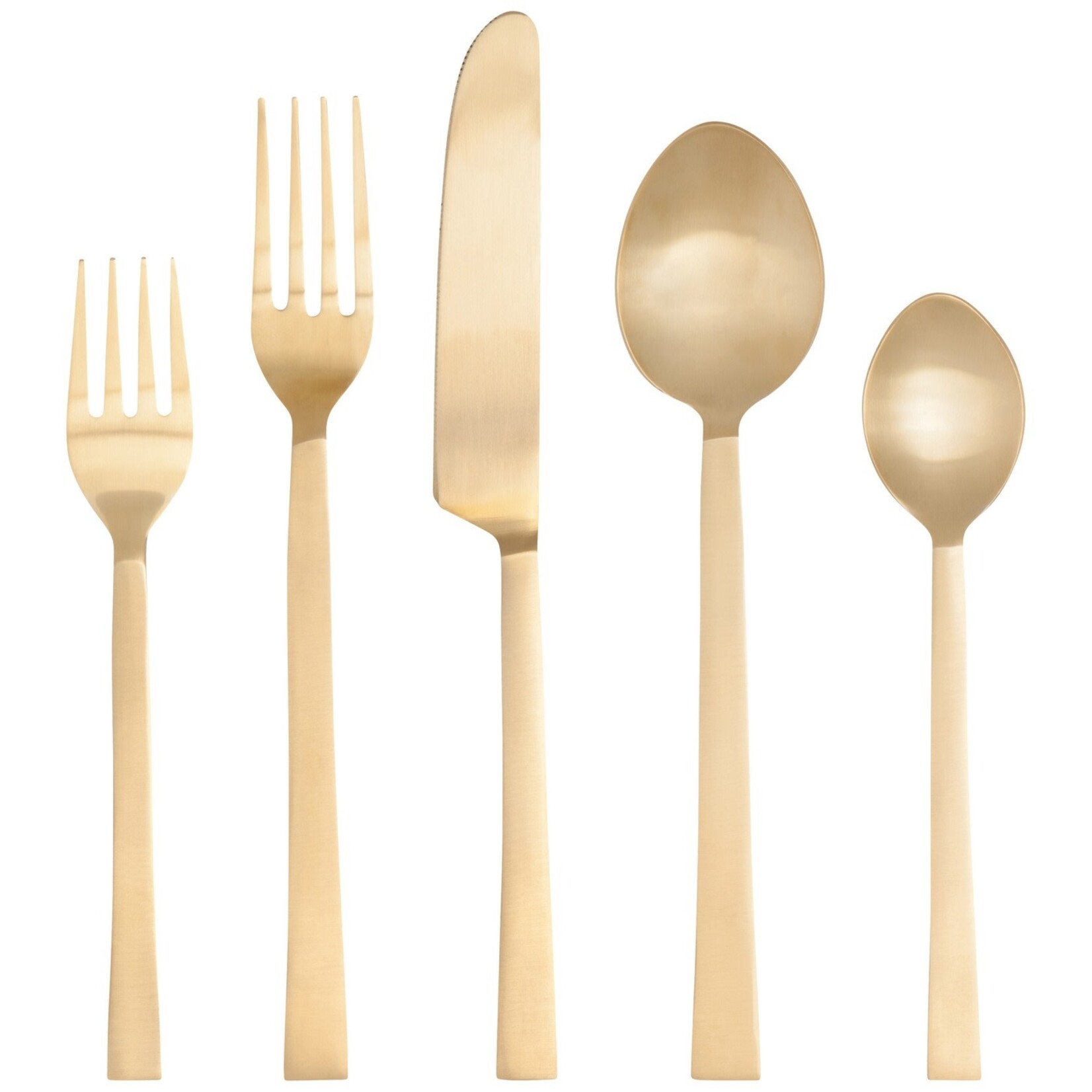 Danica Brands Flatware Set/5 Edge - Matte Gold | Danica Brands