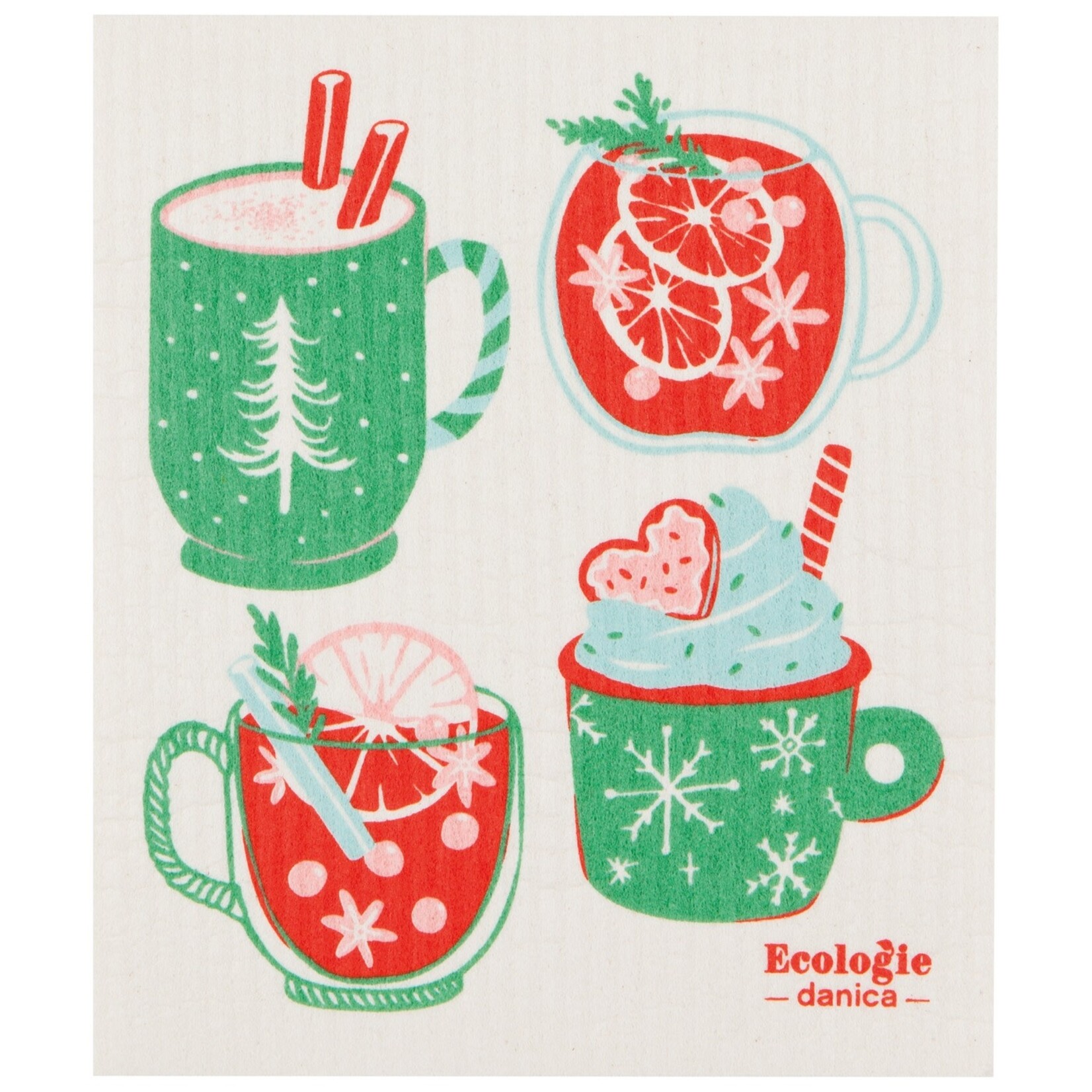 Danica Brands Swedish Dishcloth - Cozy Cups Christmas | Danica Brands
