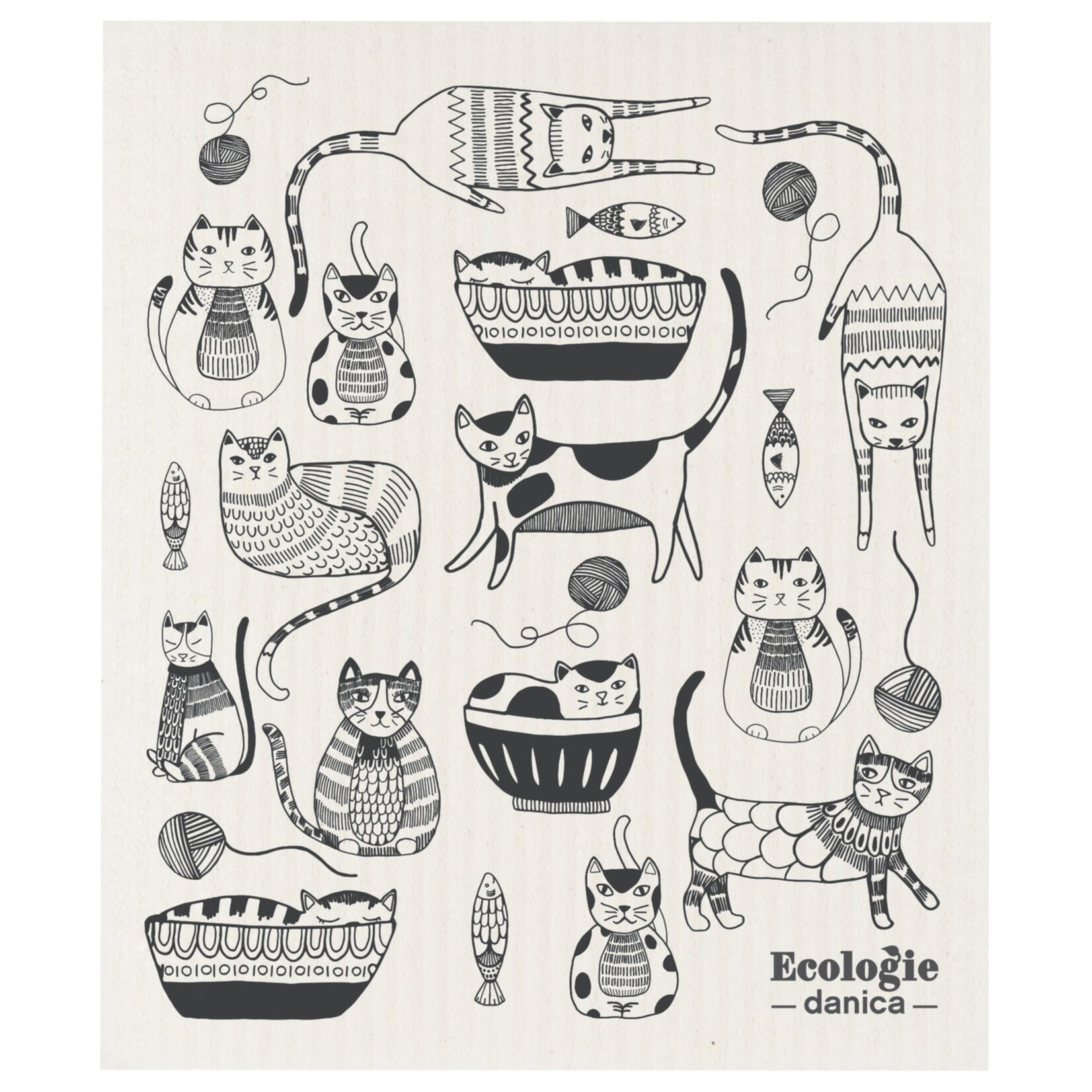 Danica Brands Swedish Dishcloth - Purr Party