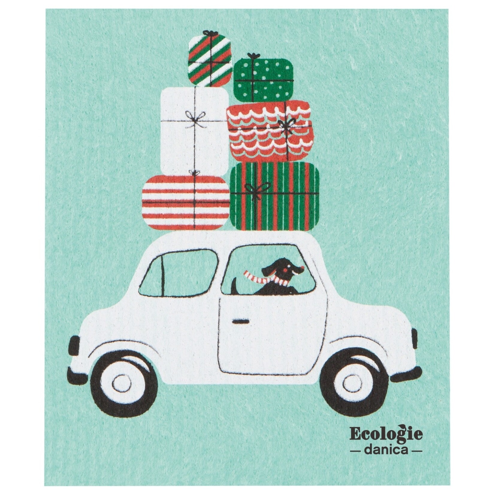Danica Brands Swedish Dishcloth - Winter Wheels Dog | Danica Brands
