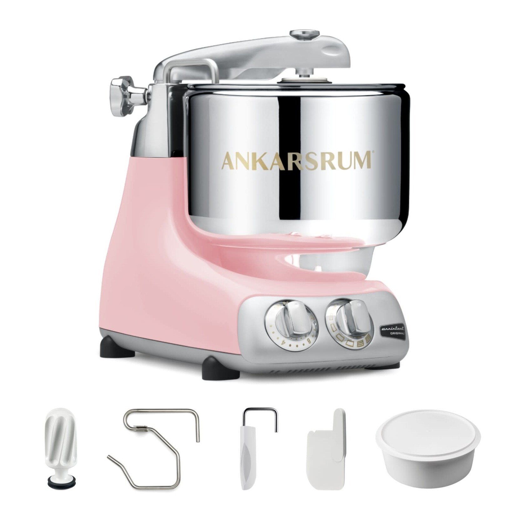 Ankarsrum Ankarsrum Assistent® Original Stand Mixer, 7 Qt. Essential Package - Cloudy Pink Gloss