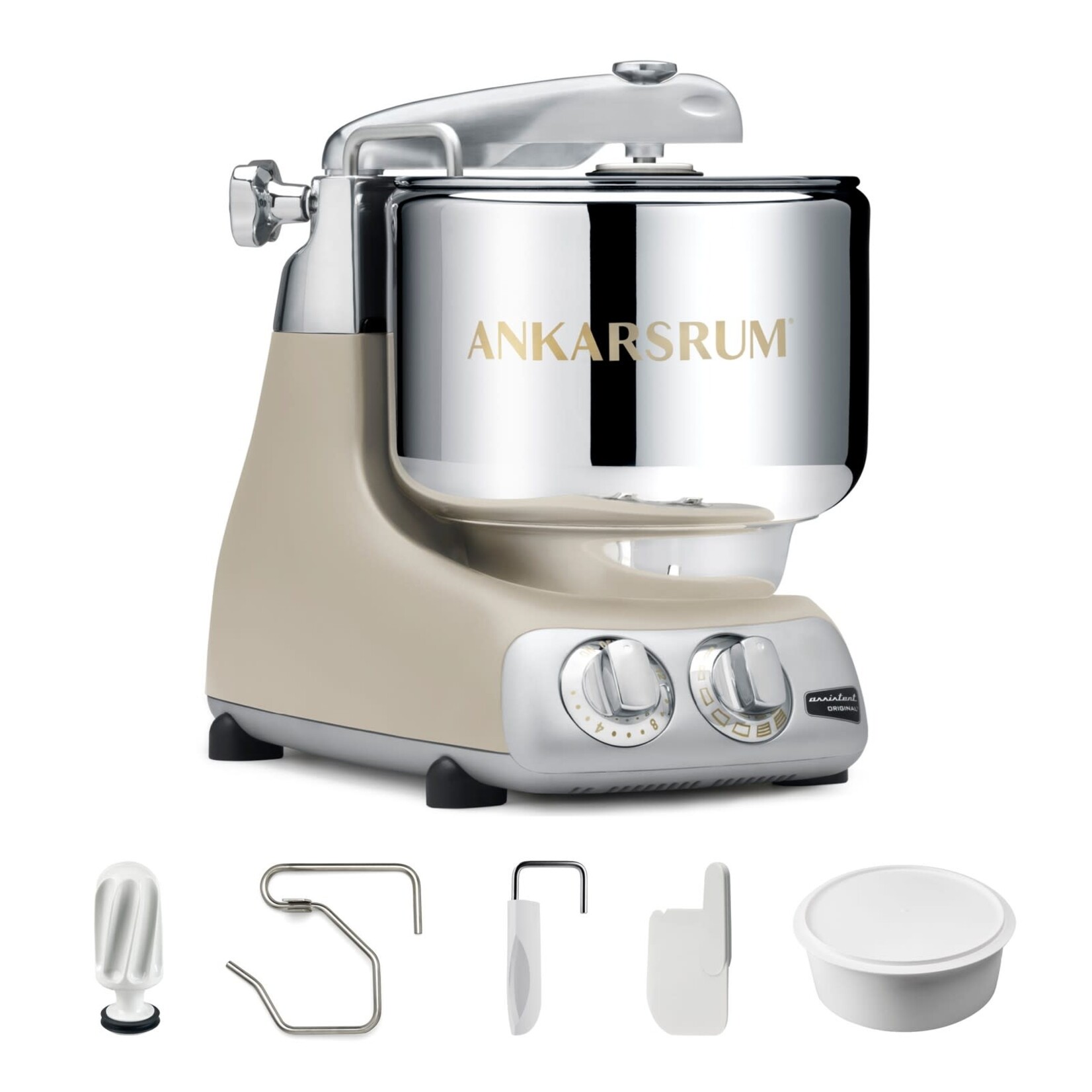 Ankarsrum Ankarsrum Assistent® Original Stand Mixer, 7 Qt. Essential Package - Harmony Beige Matte