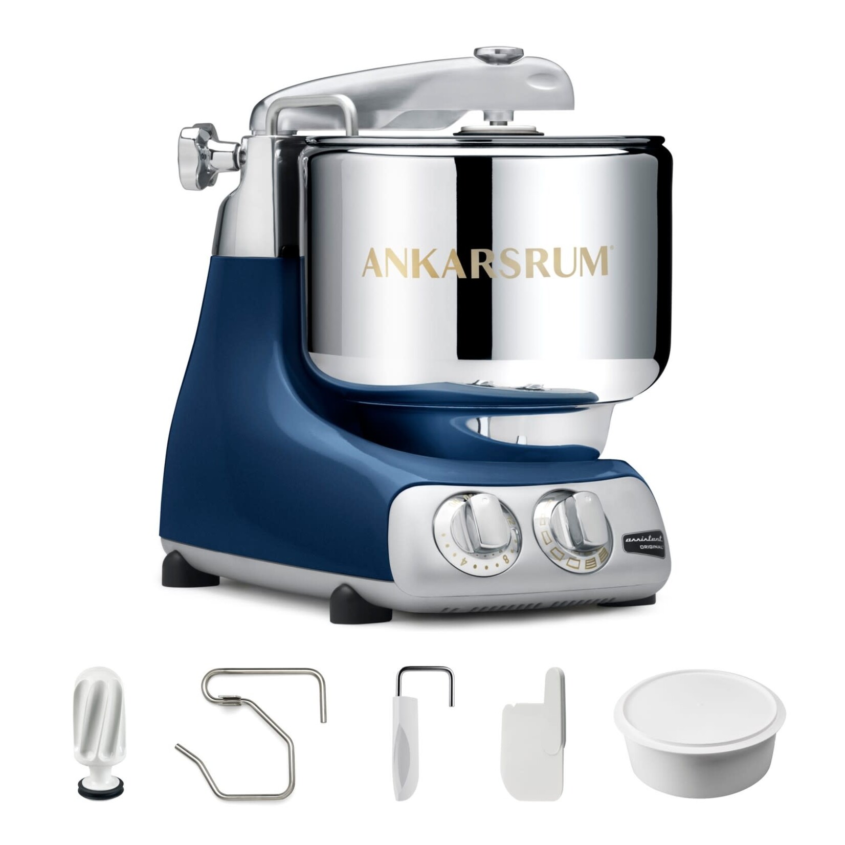 Ankarsrum Ankarsrum Assistent® Original Stand Mixer, 7 Qt. Essential Package - Ocean Blue Metallic Gloss