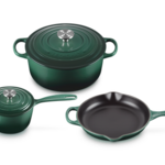 Le Creuset 5 Piece Signature Set - Artichaut (5.5 qt. Sig. RDO, 1.75 qt. Sig. Saucepan, 9" Sig. Skillet) | Le Creuset