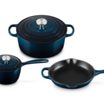 Le Creuset 6 Piece Signature Set - Nuit (5.5 qt. Sig. RDO, 1.75 qt. Sig. Saucepan, 9" Sig. Skillet) | Le Creuset