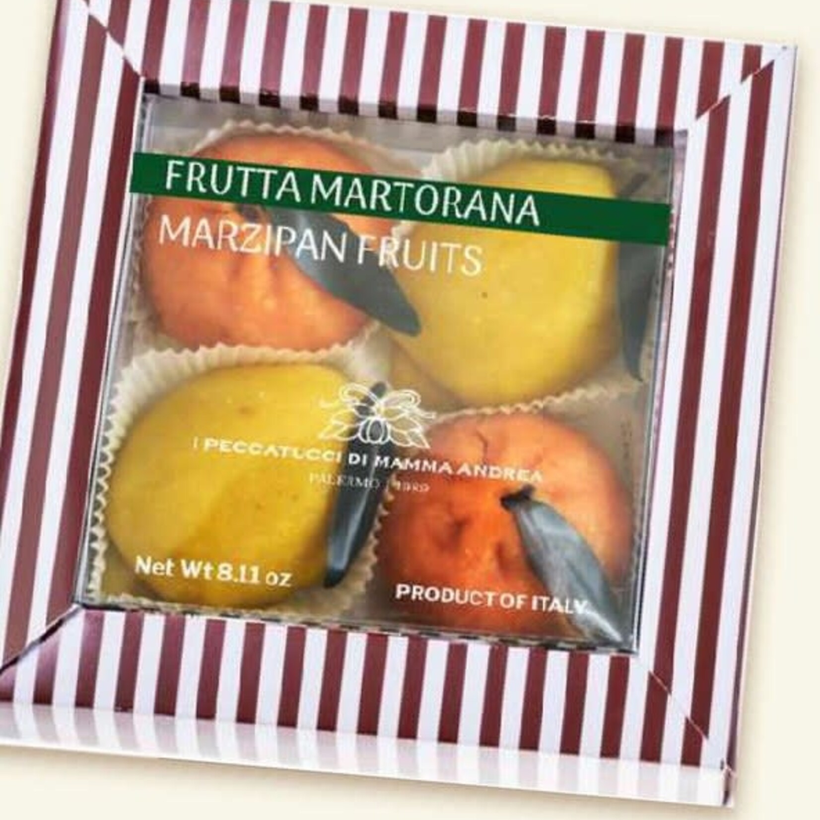 Great Ciao Frutta Martorana Natural Marzipan Fruits in box- 4 pieces
