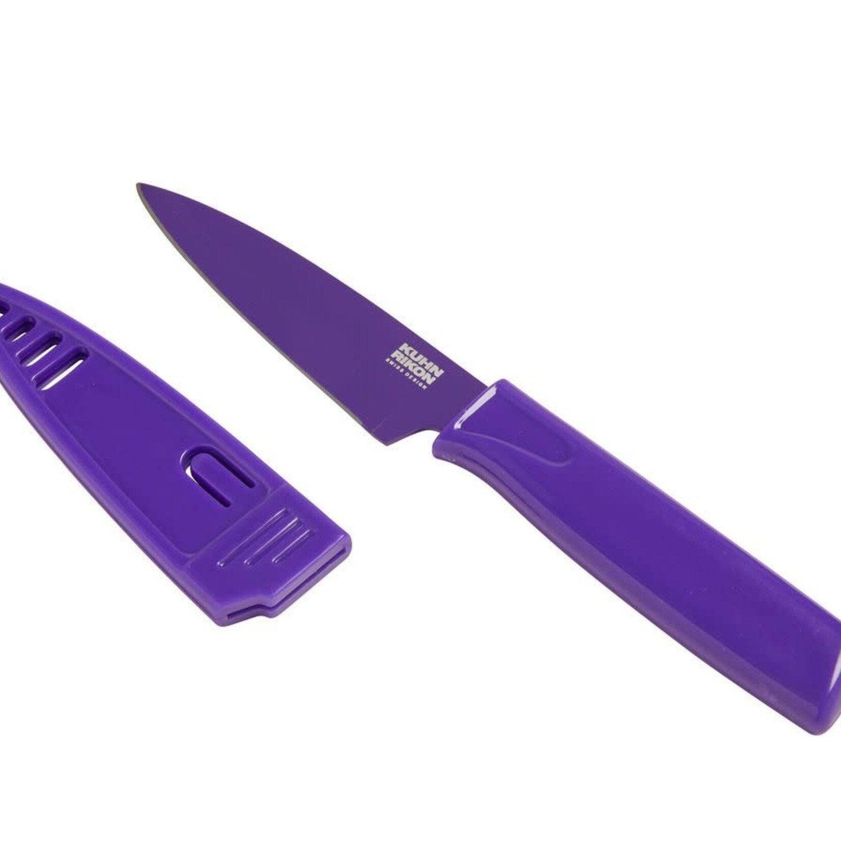 Kuhn Rikon Paring Knife Colori Serrated, Purple