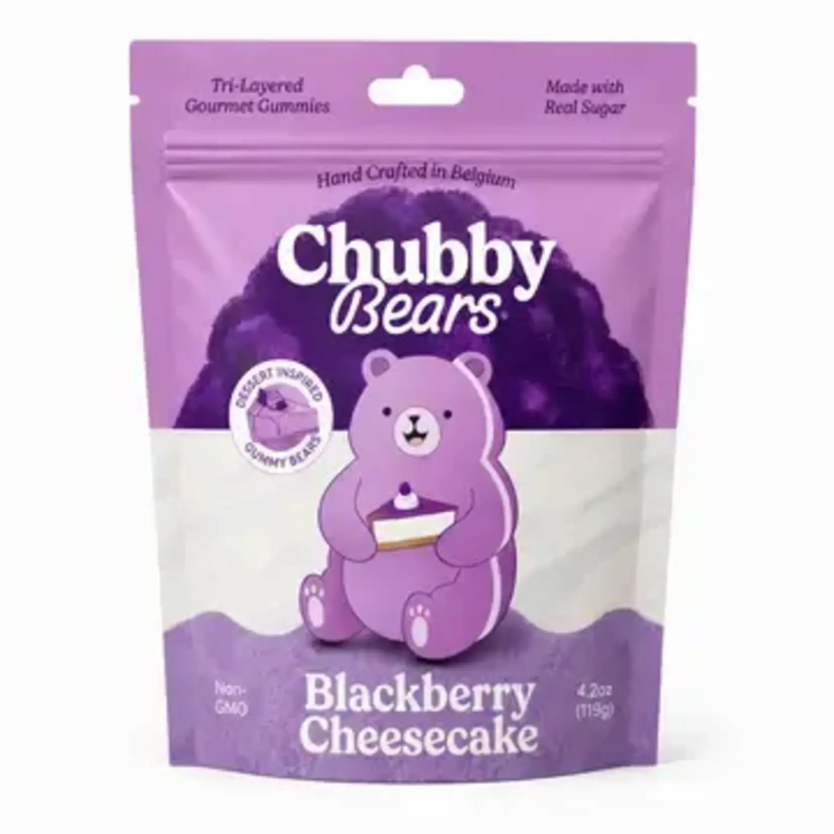 Sweetish- Swedish Candy Wholesale Chubby Bears: Blackberry Cheesecake 4.2oz