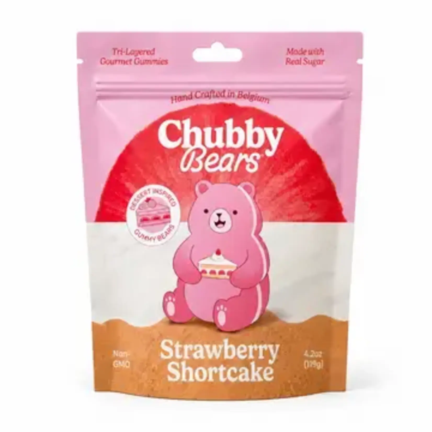 Sweetish- Swedish Candy Wholesale Chubby Bears: Strawberry Shortcake 4.2oz