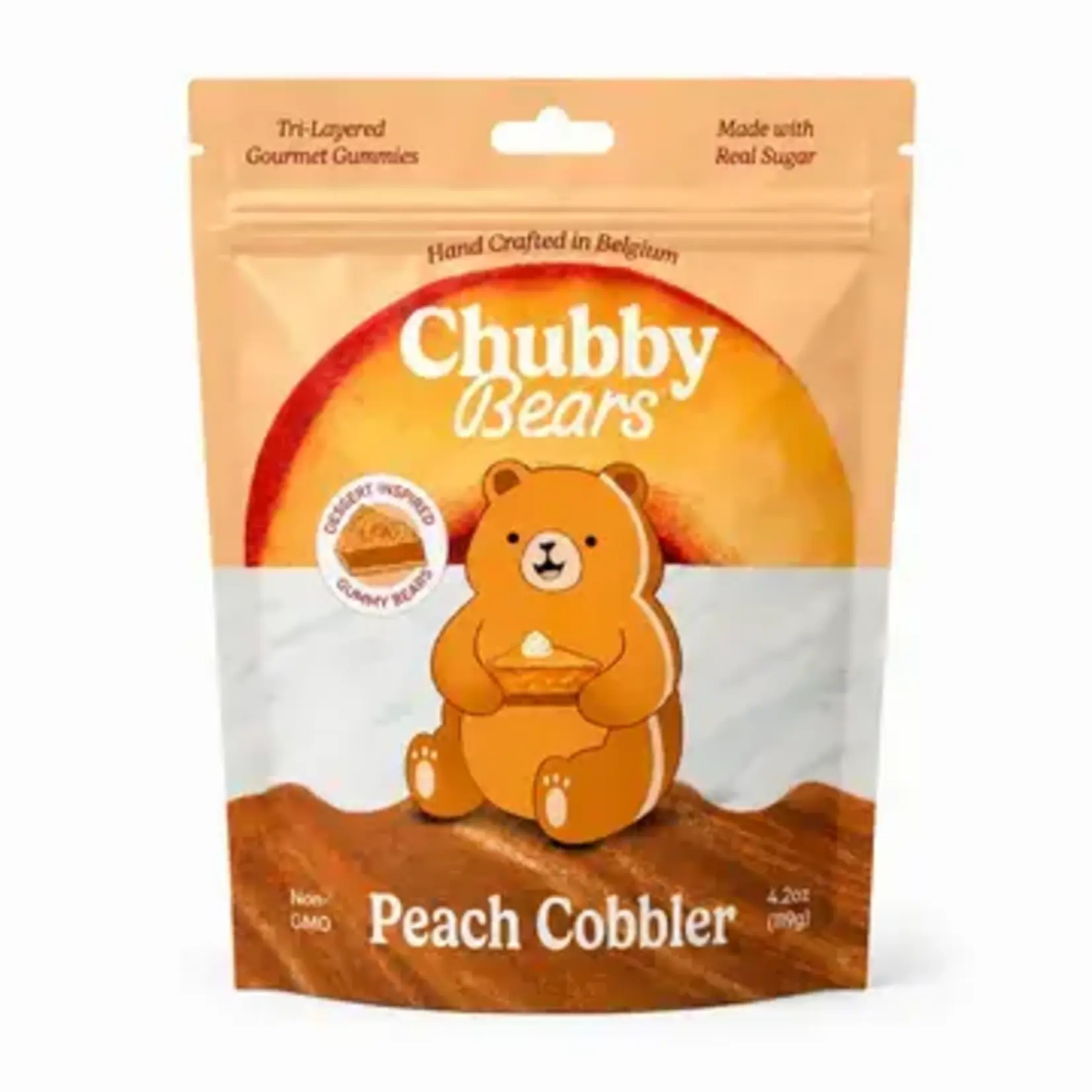 Sweetish- Swedish Candy Wholesale Chubby Bears: Peach Cobbler 4.2oz