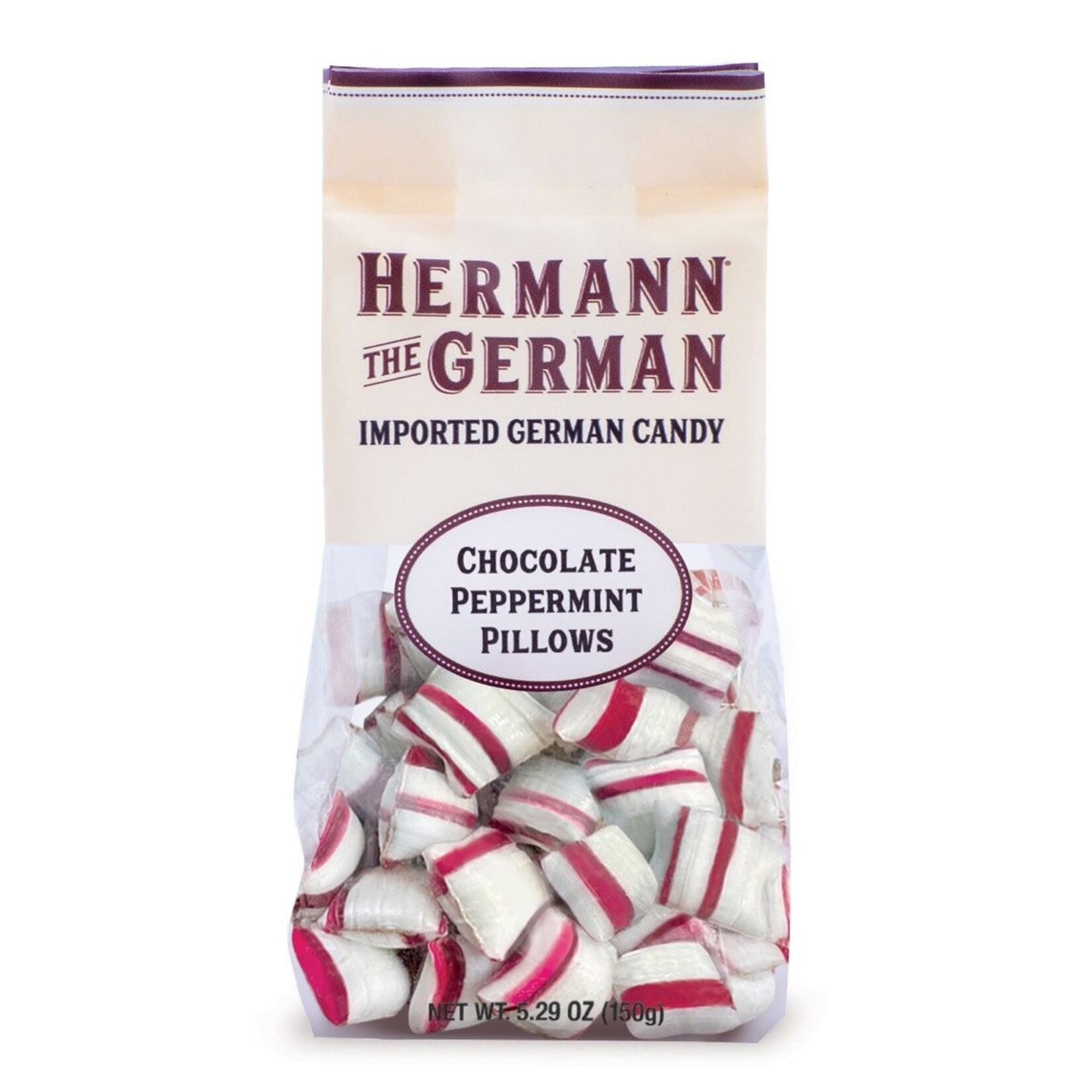 Hermann the German Chocolate Filled Peppermint Pillows Candy