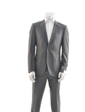 JACK VICTOR Slim Fit Charcoal Plain Suit