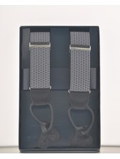 BENCHCRAFT Grey Leather Strap Suspenders