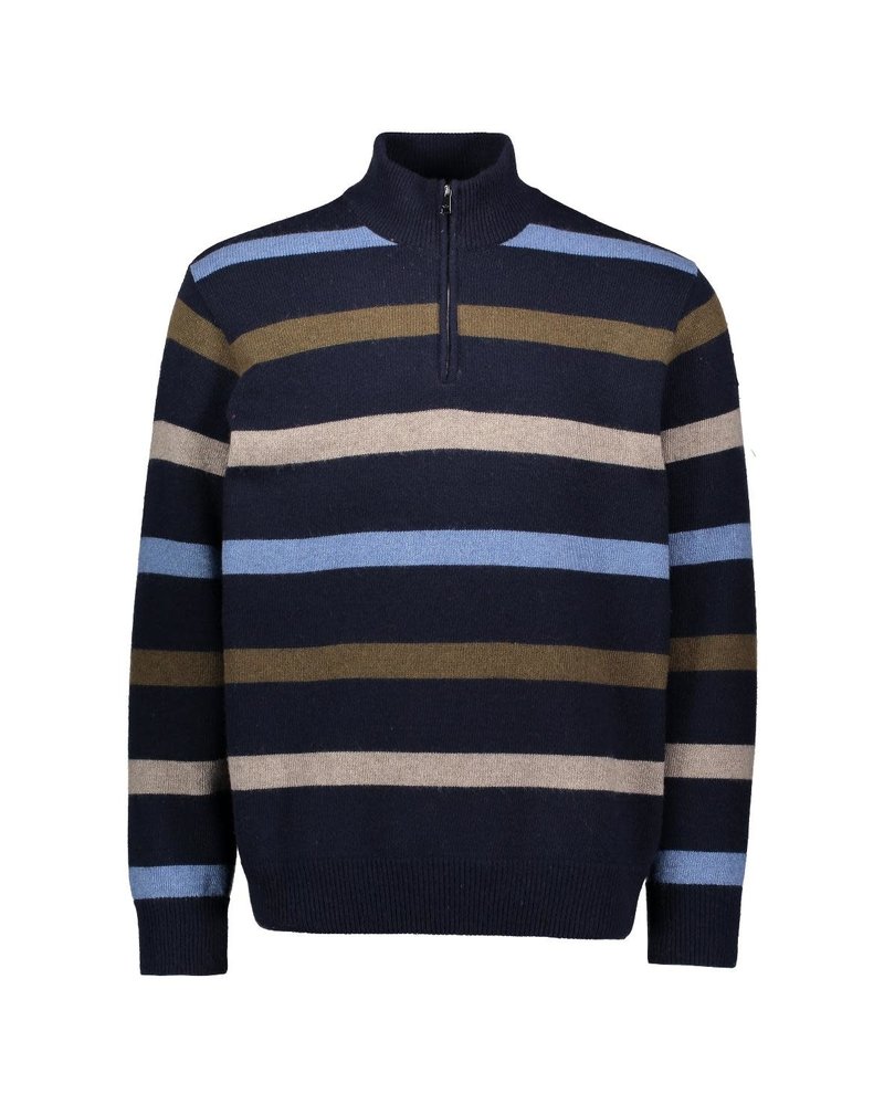 PAUL & SHARK Eco Wool Striped 1/4 Zip Sweater