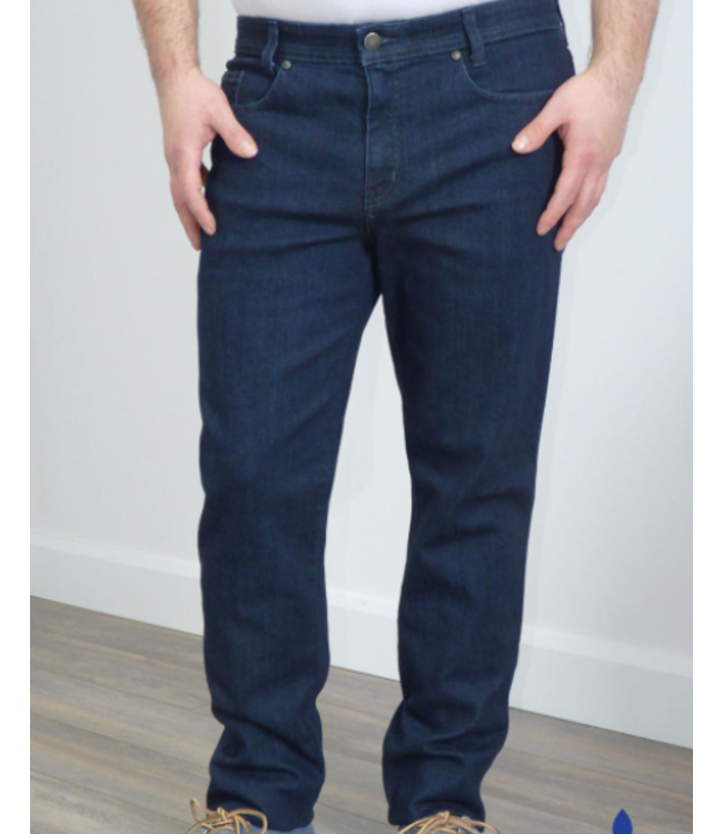 Modern Fit Dark Blue Stretch Jeans