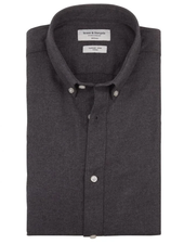 BRUUN & STENGADE Modern Fit Plain Flannel Shirt