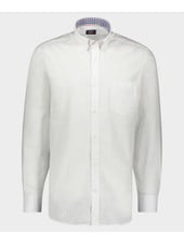 PAUL & SHARK Classic Fit White Organic Cotton Shirt with Mask