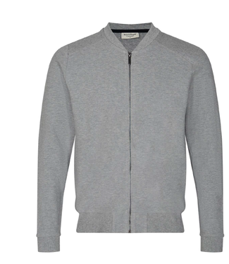 BRUUN & STENGADE Grey Full Zip Sweatshirt