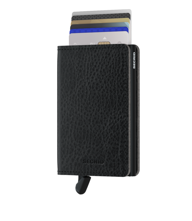 Vegetable Tanned Black Slimwallet