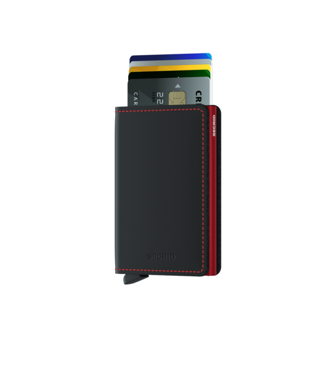 Matte Black & Red Slimwallet
