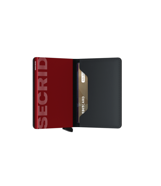 Matte Black & Red Slimwallet