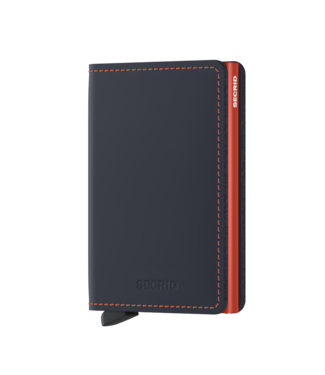 SECRID Matte Night Blue & Orange Slimwallet