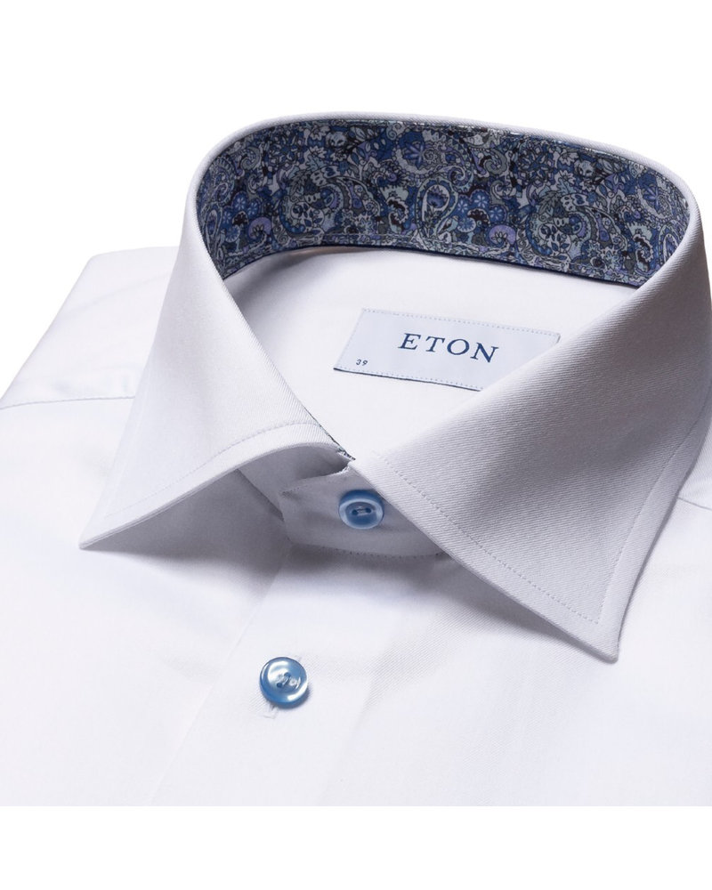 ETON Classic Fit White Twill Dress Shirt