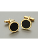 WEBER Gold with Onyx Center Cuff Link
