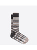 BUGATCHI Black & Grey Striped Socks