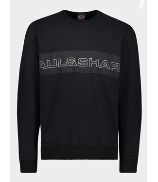 PAUL & SHARK Black Logoed Sweatshirt