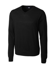 CUTTER & BUCK Black Douglas V-Neck Sweater