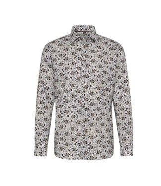 BUGATTI Modern Fit Tan Floral Shirt