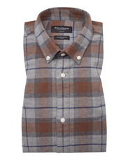 BRUUN & STENGADE Modern Fit Patterned Flannel Shirt