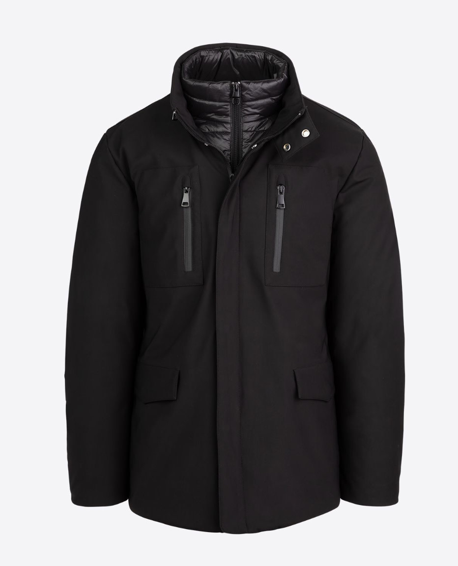 Hayle 3 4 Jacket Black 1