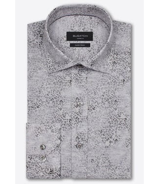 BUGATCHI Classic Fit Grey Fern Shirt