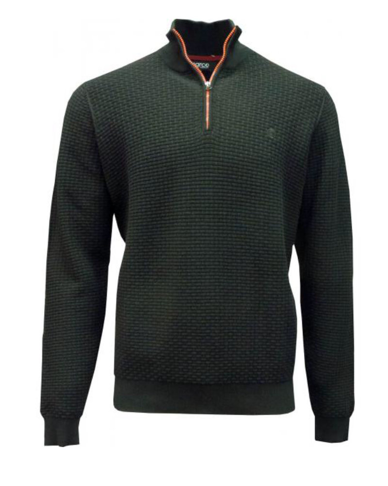 MARCO Solid Textured 1/4 Zip Sweater