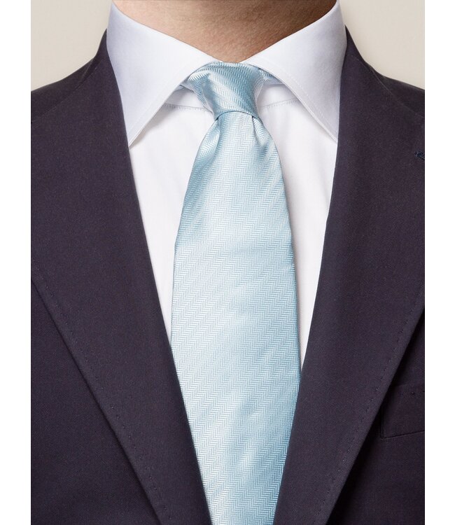 Light Blue Herringbone Tie