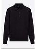 BUGATCHI Black Textured 1/4 Zip Sweater